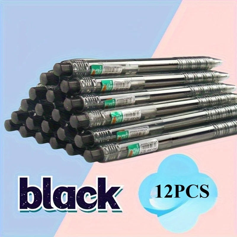 12pcs Retractable Ballpoint Pens,0.7mm Office Writing Pens,Smooth Writing,Suitable for Office and Student Writing,Christmas Gift