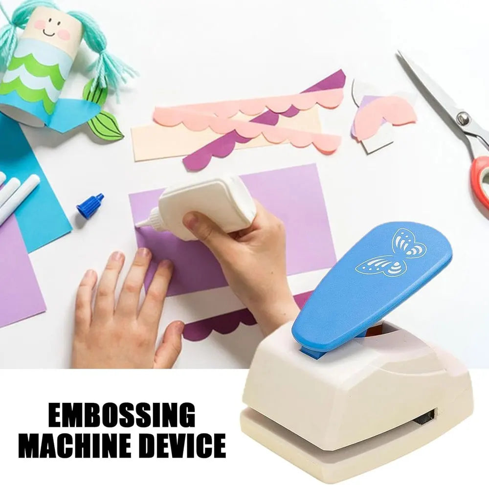 Butterfly-shaped handmade hole punch, paper hole punch, suitable for paper crafts, card making, and gift labels (random color).