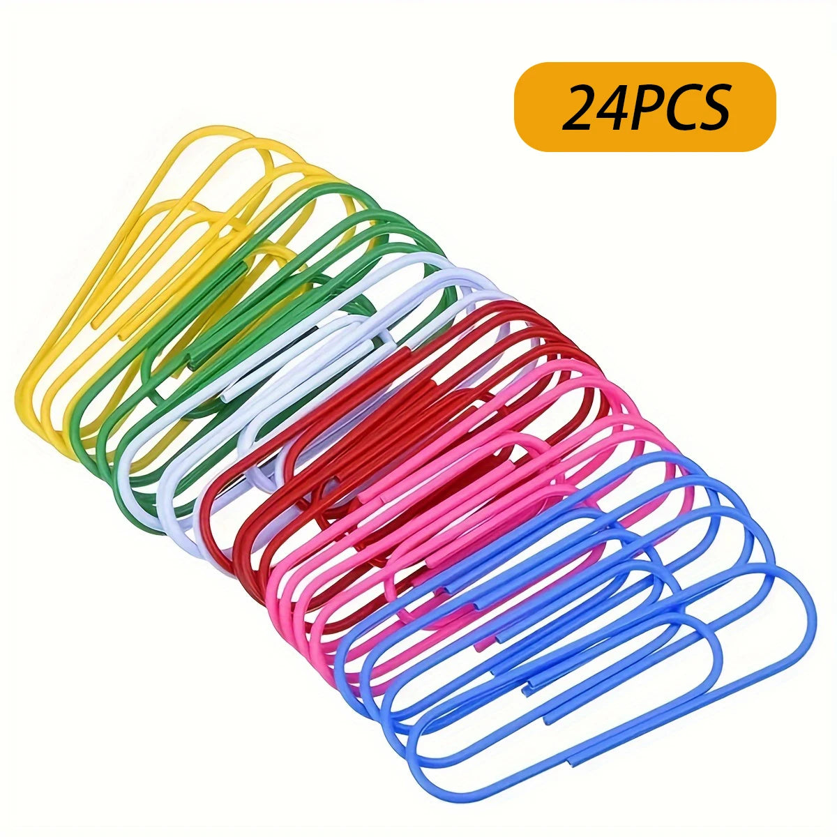 Large Paper Clips 6 Colors Rust-Proof Metal Fixed Color Paper Clips Big Cute Clip for Office Supplies And Stationery