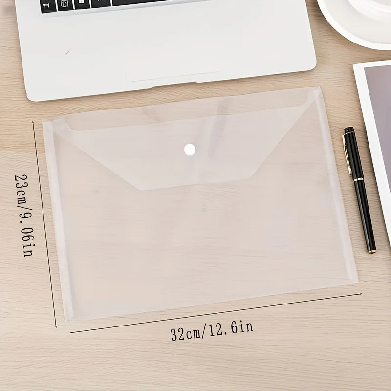 10pcs/5pcs Transparent A4 Folders, Clear Folders, Student File Folders, School Supplies