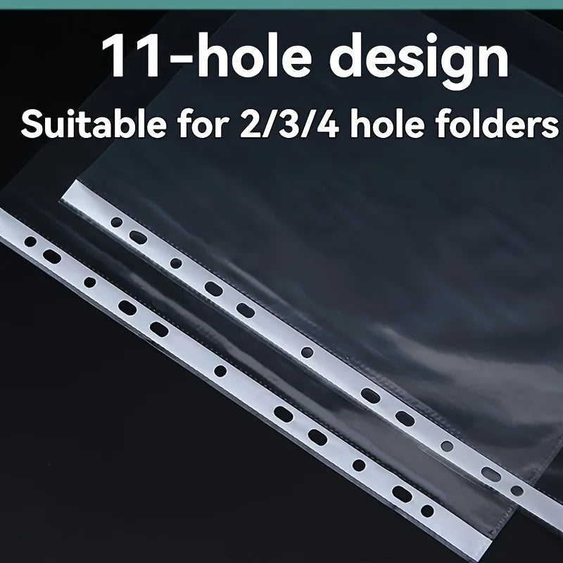 100/200 Pack A4 Transparent File Protector Sleeves - Durable PP Material, Easy-Access Loose-Leaf Design for Documents & Displays