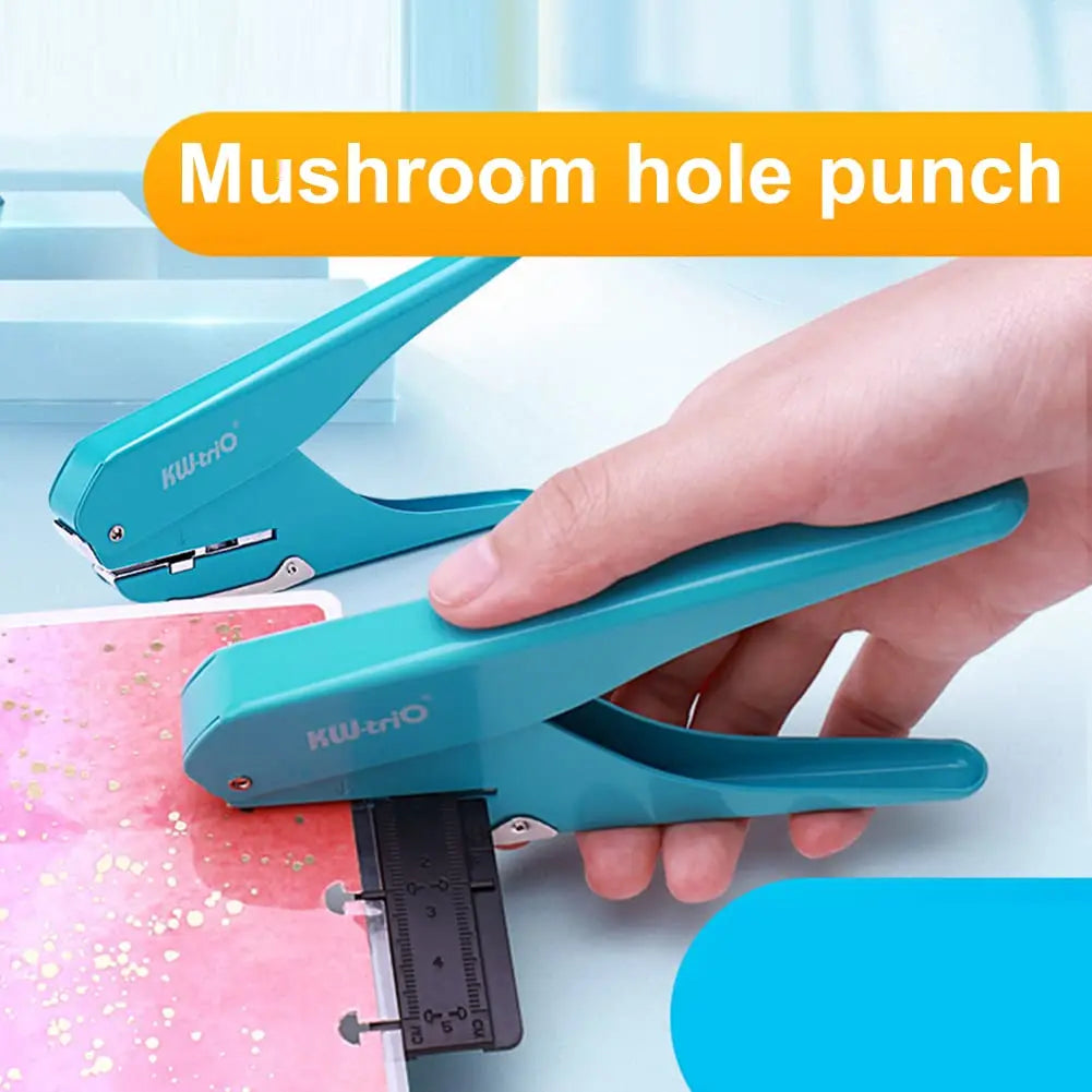 Creative mushroom hole puncher disc ring binding knife T-type puncher handmade DIY tool office stationery