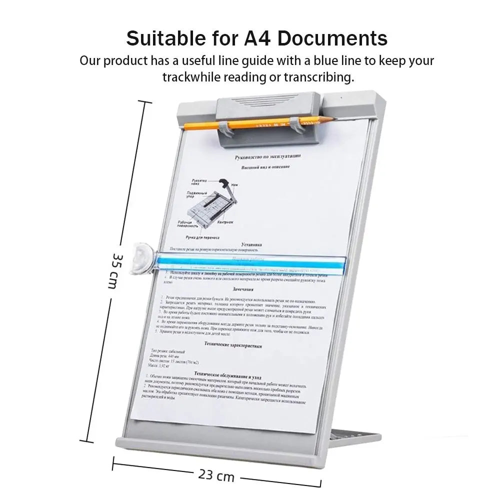 1PC gray A4 plastic document holder, desktop document holder, vertical folder, office supplies.