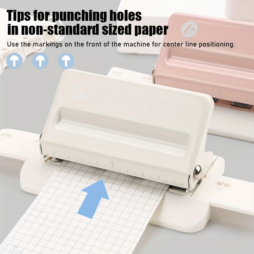 Mushroom-shaped four-hole puncher, paper puncher, suitable for making loose-leaf bookmarks and scrapbooks.