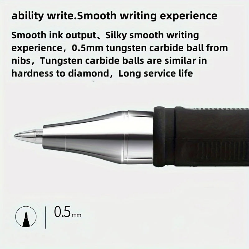 5/10/15Pcs Quick-Dry Gel Pens, 0.5mm Fine Tip, Black Ink - Ideal for Office and School Use