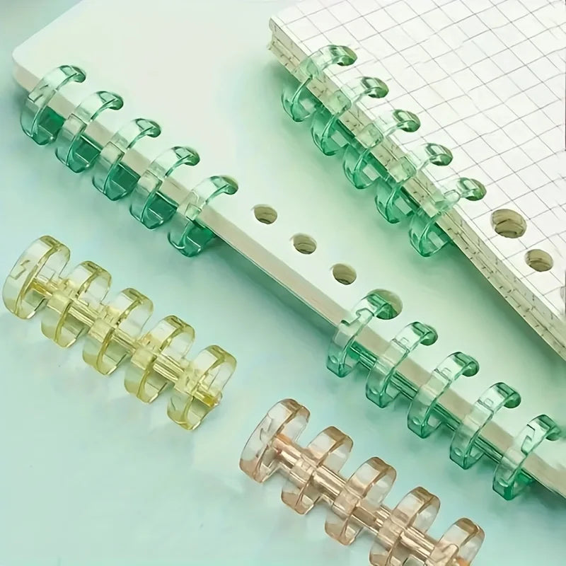 25pcs Detachable Binder Rings - Durable Plastic Loose-Leaf Paper Clips for Easy Organization, Opening Ring,Binding Clip Punching