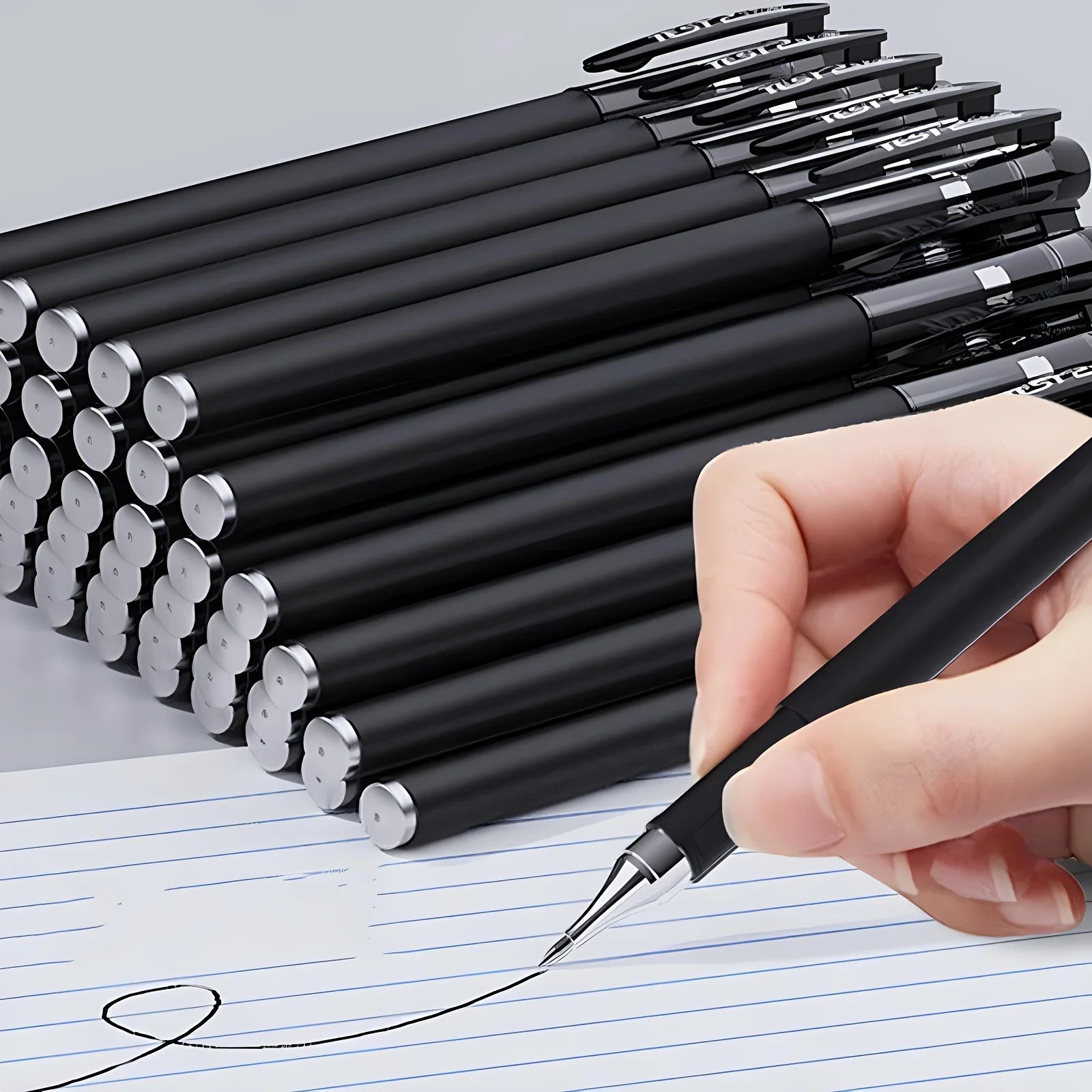5/10/15Pcs Quick-Dry Gel Pens, 0.5mm Fine Tip, Black Ink - Ideal for Office and School Use