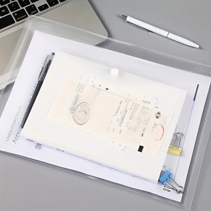 10pcs/5pcs Transparent A4 Folders, Clear Folders, Student File Folders, School Supplies