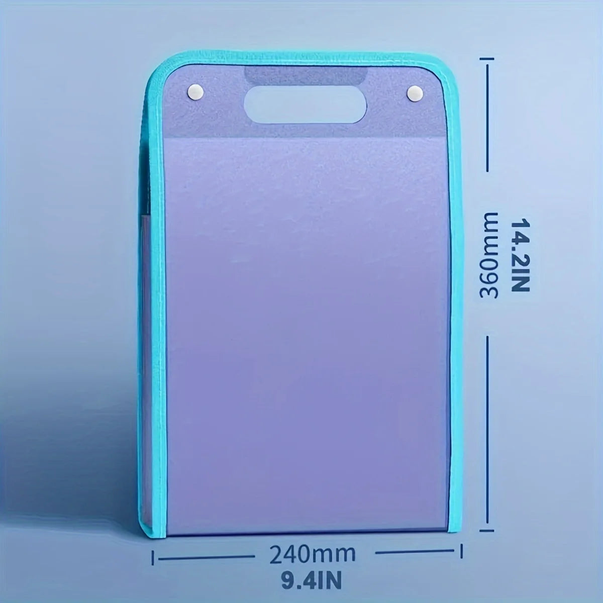 A4 Portable Vertical Folding File Folder 13-Pocket with Colorful Tabs Accordion Document Organizer Bag Durable PP Material