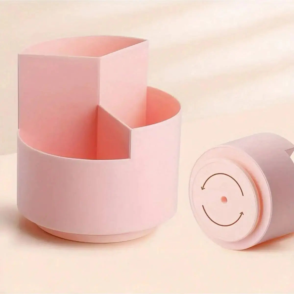 1pc 360° Degree Rotatable Pen Holder, Large Capacity Desktop Bucket, Desk Storage Organizer Box, Desktop Decor