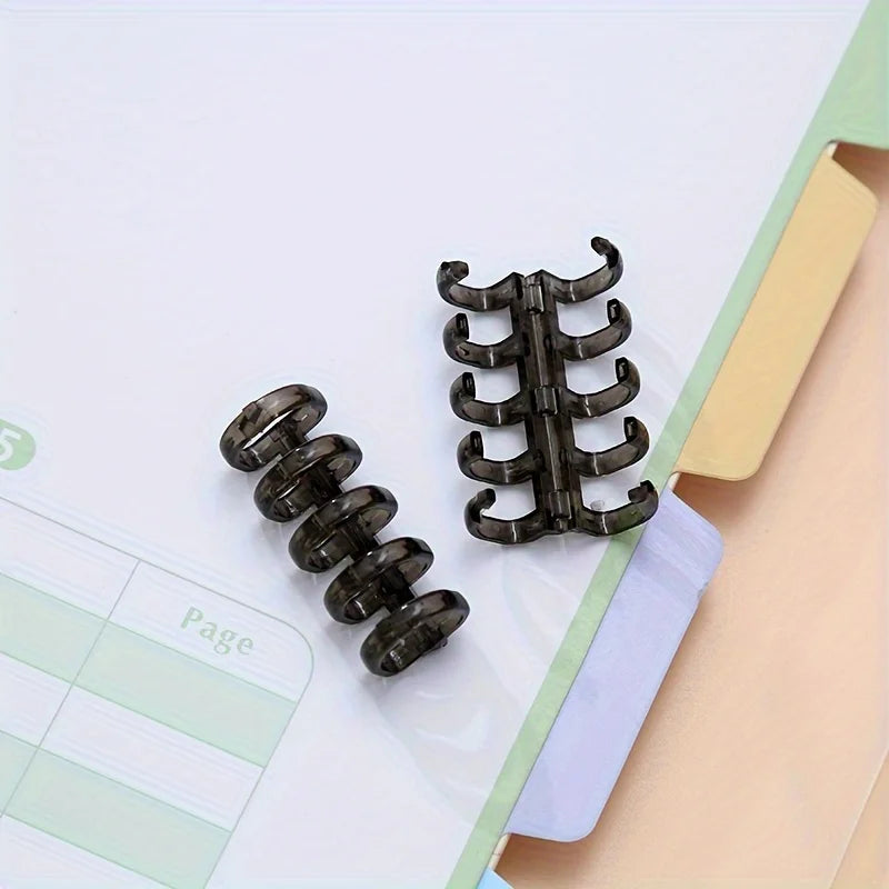 25pcs Detachable Binder Rings - Durable Plastic Loose-Leaf Paper Clips for Easy Organization, Opening Ring,Binding Clip Punching