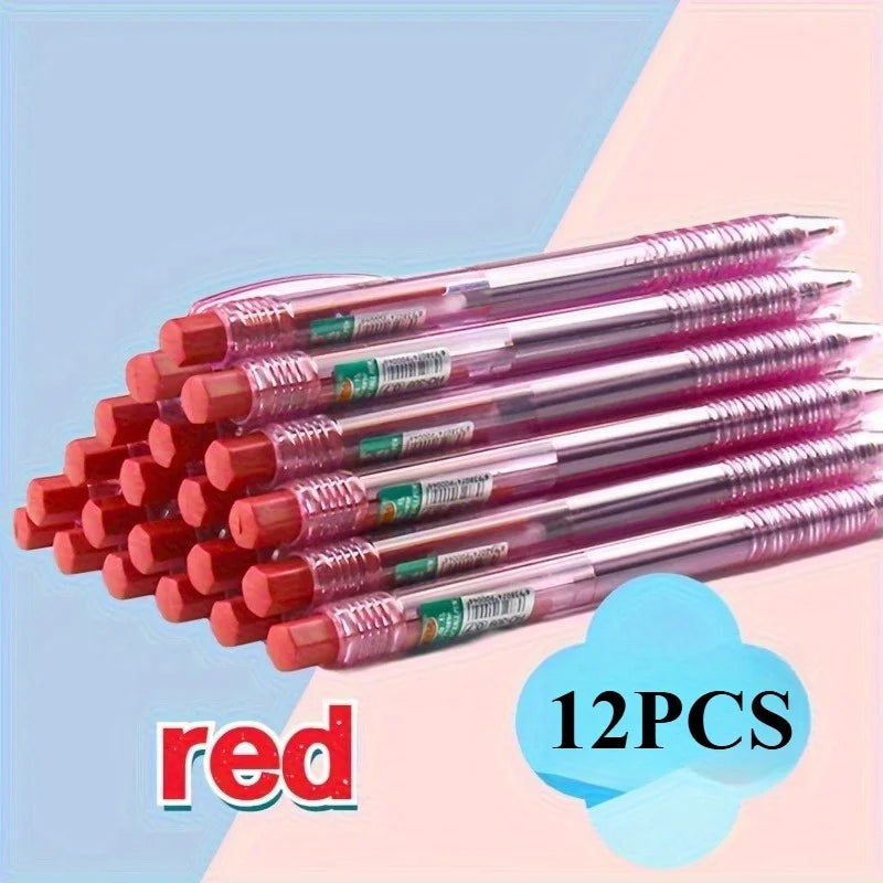 12pcs Retractable Ballpoint Pens,0.7mm Office Writing Pens,Smooth Writing,Suitable for Office and Student Writing,Christmas Gift