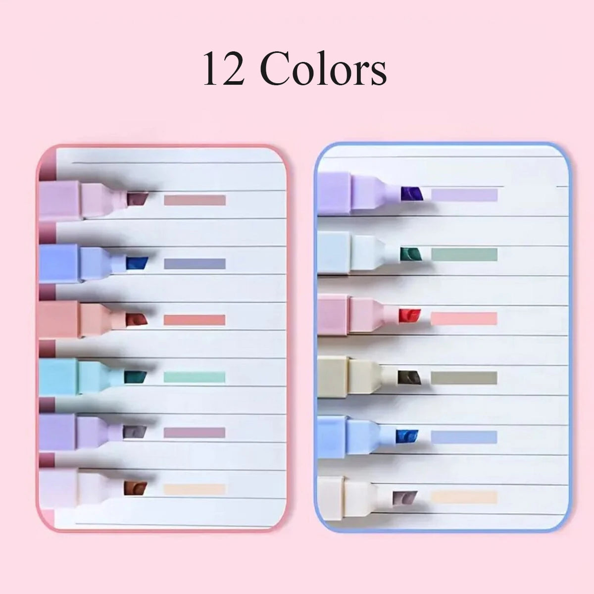 Creative Graffiti highlighter, Cute Soft Head Accounting Pen, Morandi Color Eye Protection Marking Pen