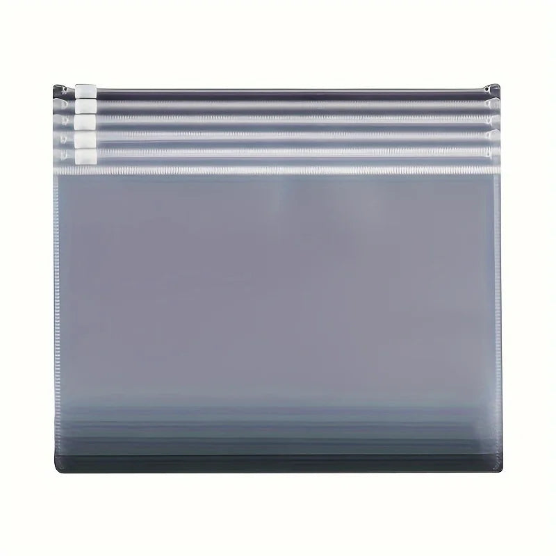 10PCS A4A5A6 Exam Mesh Zipper Bag Student Office Simple Large Capacity Transparent Document Bags