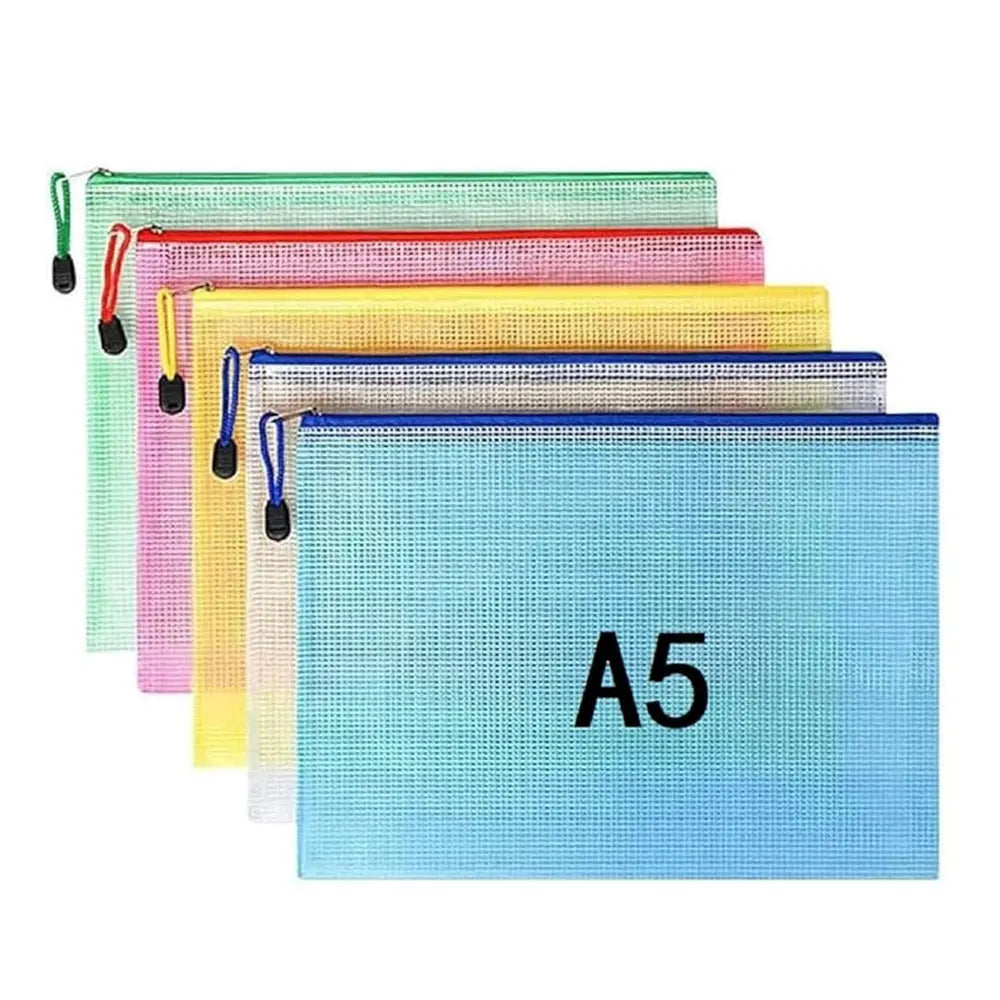 A4/A5/A6 document bags and mesh zipper document organizers are suitable for storing documents, cosmetics, travel items, etc.
