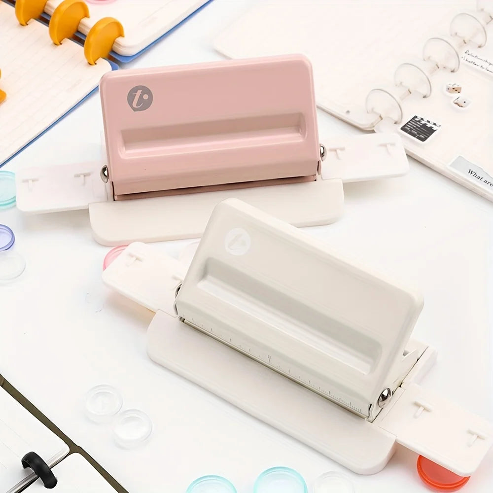 Mushroom-shaped four-hole puncher, paper puncher, suitable for making loose-leaf bookmarks and scrapbooks.