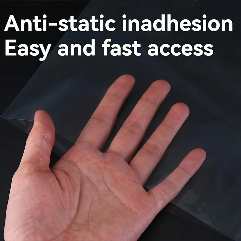 100/200 Pack A4 Transparent File Protector Sleeves - Durable PP Material, Easy-Access Loose-Leaf Design for Documents & Displays