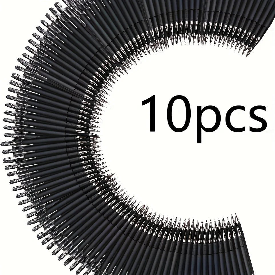 5/10/15Pcs Quick-Dry Gel Pens, 0.5mm Fine Tip, Black Ink - Ideal for Office and School Use